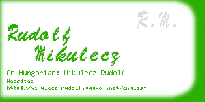 rudolf mikulecz business card